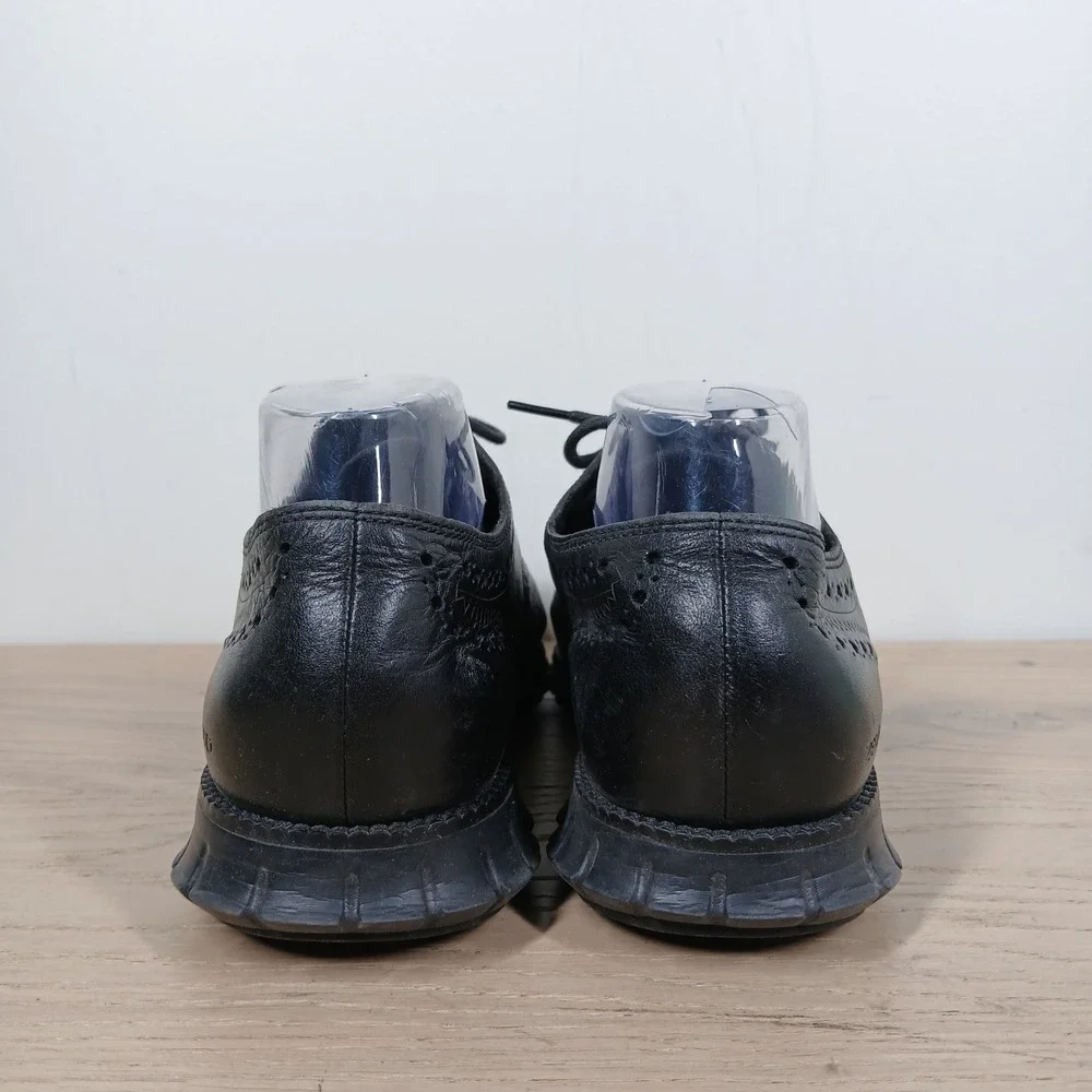 Cole Haan Zerogrand Wingtip Oxford Mens 11 Black Leather Brogue Lightweight